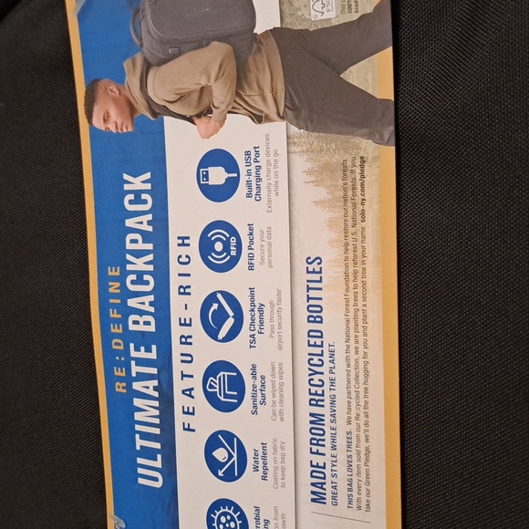 SOLO New York Re:Define Black B1ackpack NWT - Picture 8 of 12